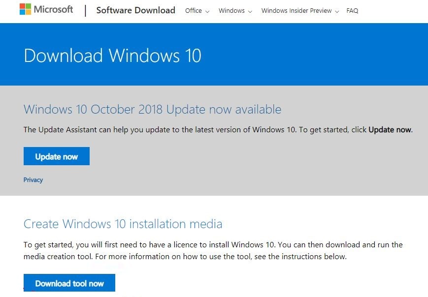 download tool windows 10 pro