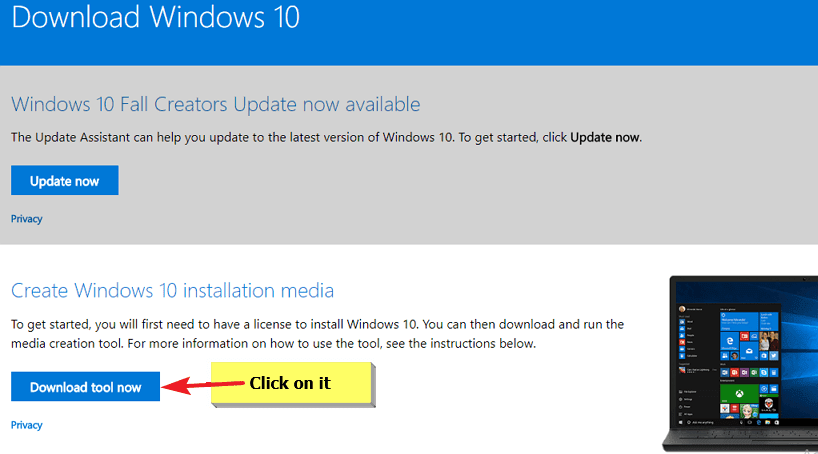 Windows 10 download tool not downloading